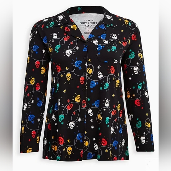 TORRID Skulls and Lights Pajama Sleep Set! NWT! - Picture 7 of 12